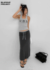 [MADE] Cloven Contrast Maxi Skirt (Set Available)