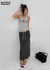 [MADE] Cloven Contrast Maxi Skirt (Set Available)