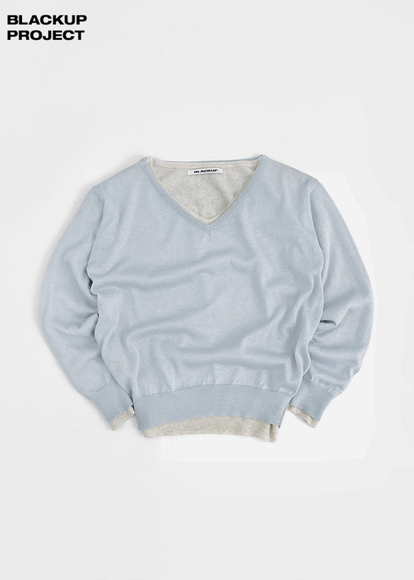 [MADE] Seir Sheer Linen V-Neck Knit