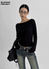 [MADE] Dentu Batwing Boat Neck Long Sleeve T-shirt