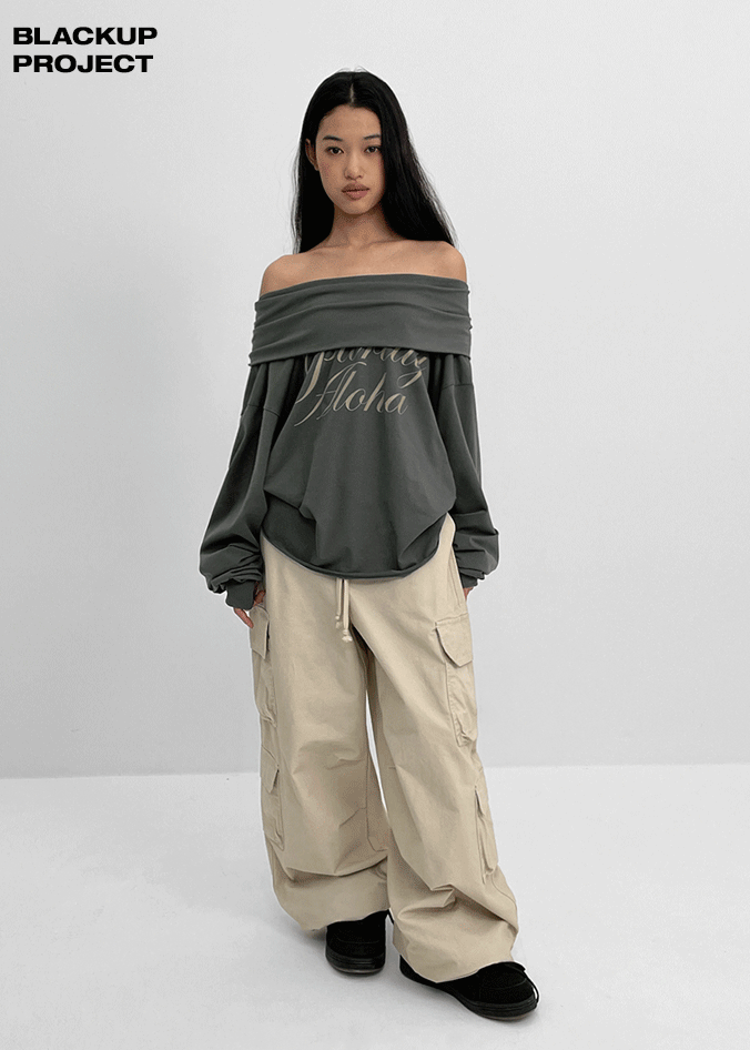[MADE] Croquette String Cargo Pants – BLACKUP