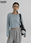 [MADE] Dunner Hill Lin Crop Col Bateau Tricot
