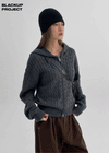 [MADE] Áo khoác len có mũ Verno Cable Zip-up 60% cotton