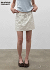 [MADE] Bitollen Belted Cotton Mini Skirt Pants