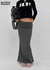 [MADE] Upper-face Folding Shirred Long Skirt (Available as a set)