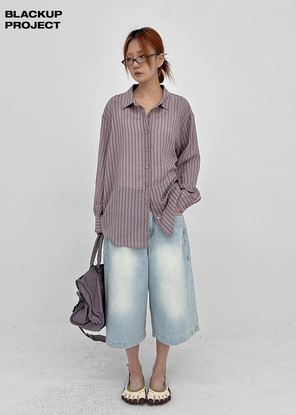 [MADE] Sinila Loose-Fit Stripe Shirt