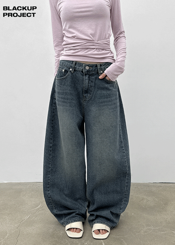 [MADE] Prin Curved Denim Pants