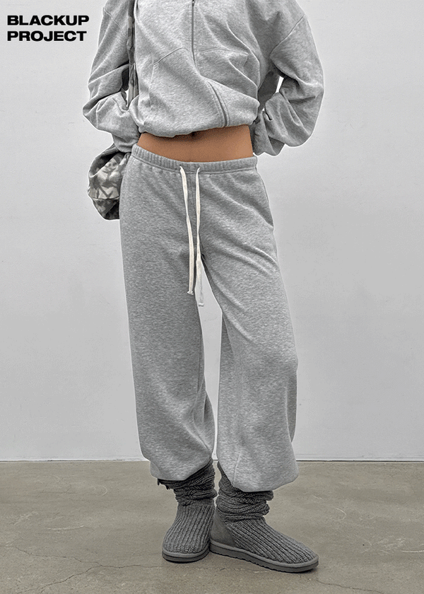 [MADE] Melio Mink Semi-Wide Elastic Waist Pants