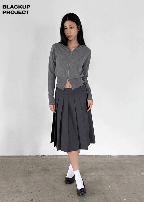 [MADE] Pretzel Pleated Midi Skirt