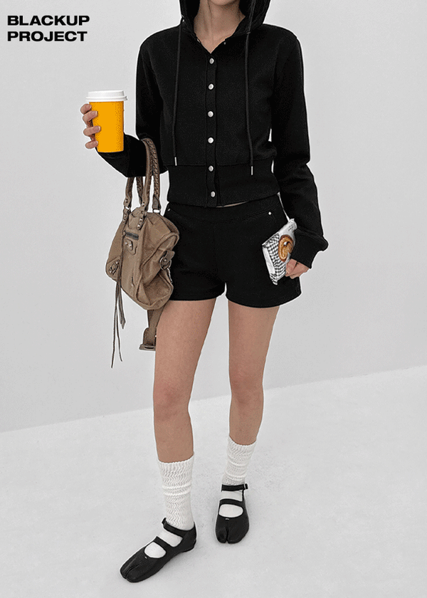 [MADE] Plain Cotton Rivet Shorts