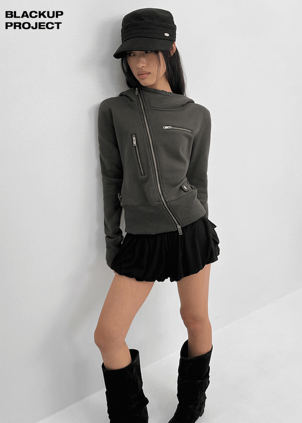 [MADE] Freaky Asymmetrical Hoodie Zip-Up