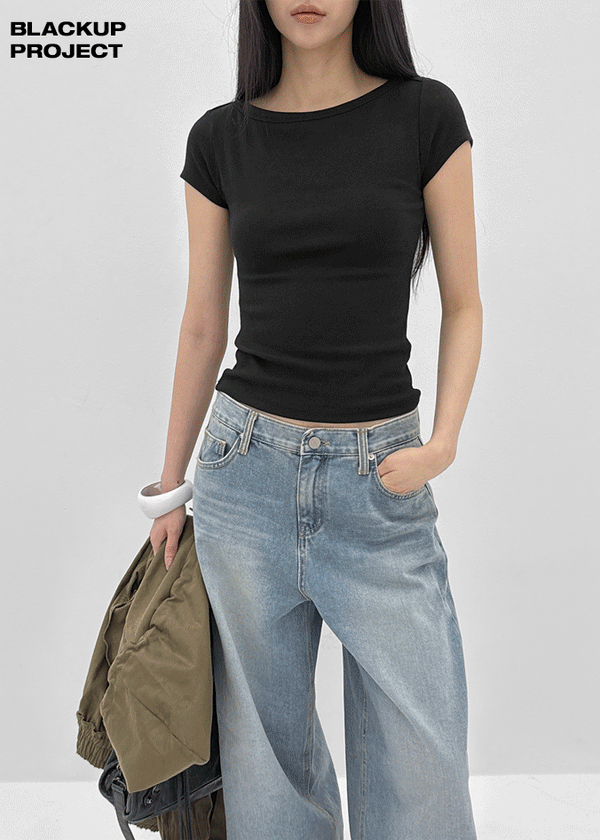 [MADE] At Boat-Neck Short-Sleeve Tee