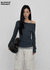 [MADE] Leel Knit-like Off-shoulder Long Sleeve Tee