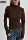 [MADE] Elbine Ribbed Half Neck Knit