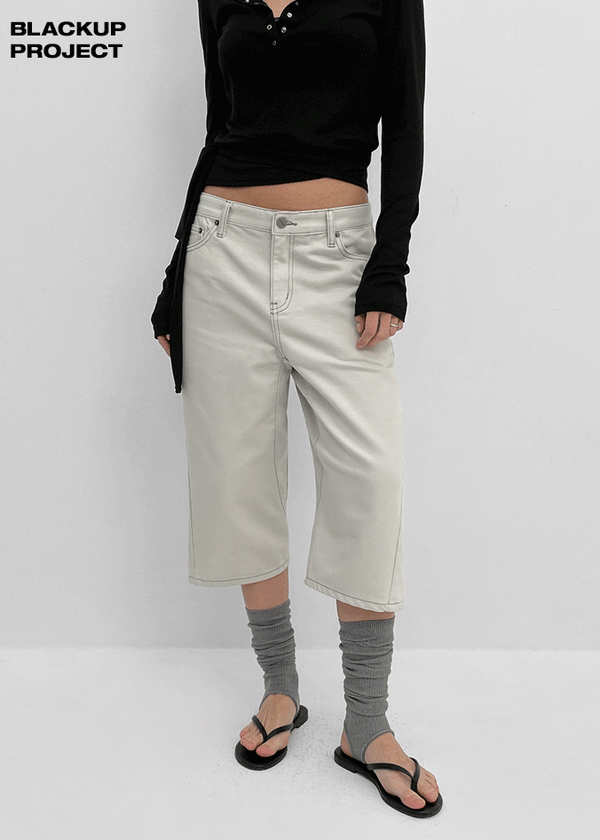 [MADE] Bromy Back-Strap Bermuda Denim Pants