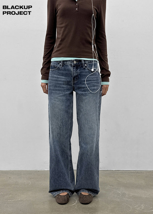 [MADE] Loeve Low-Waist Straight Denim Pants