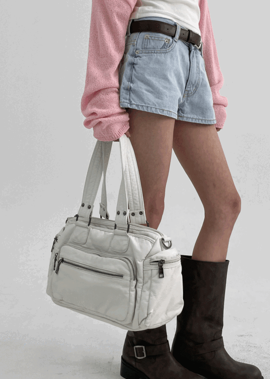 Munteri Vintage Leather Two-Way Bag