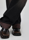 Pilotton Leather Studded Mules