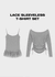 Ponta Set - Lace Sleeveless, Knit Long Sleeve T-shirt