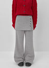 Fogdy Fleece Wool SET - Mini Skirt, Bootcut Pants