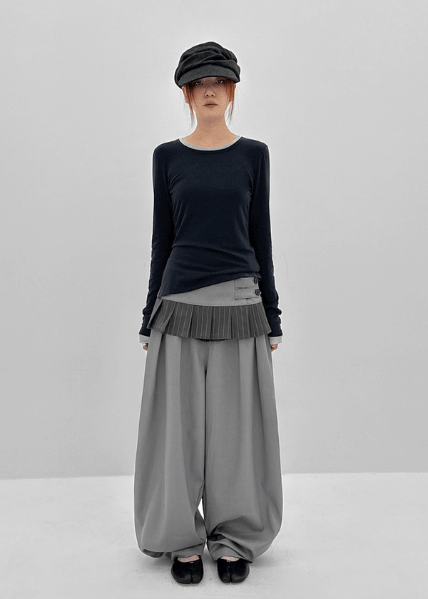 Depolerang Set - Wrap Skirt, Balloon Slacks