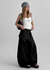 Relvina Set - Eyelet Layered Wrap Skirt And Wide Pants