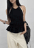 Camlong Halterneck Frill Sleeveless Blouse