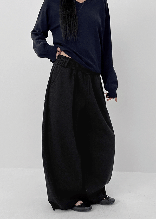 Bente Eyelet Wide Two-way Banding Pants