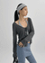 Nexa Deep V-Neck Dot Summer Ribbed Cardigan