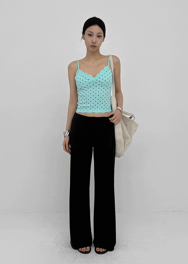 Riviera Dot Lace Sleeveless (Built-in Cap)