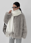Onthegle Écharpe Grande Frange en Cachemire