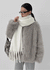 Onthegle Écharpe Grande Frange en Cachemire