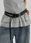 Wato Double Strap Eyelet Leather Belt