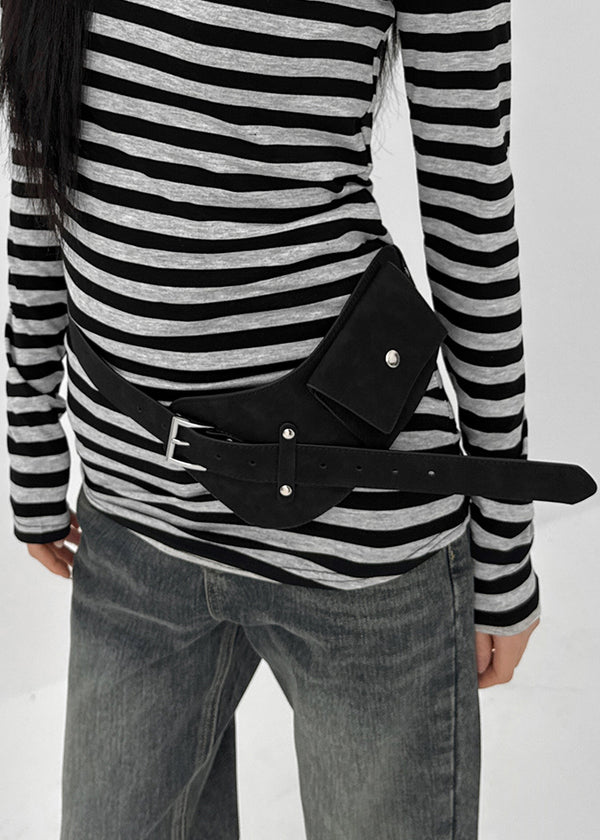 Cresel Layered Suede Belt Bag