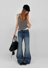 Camrene Low-waist Bootcut Denim Pants