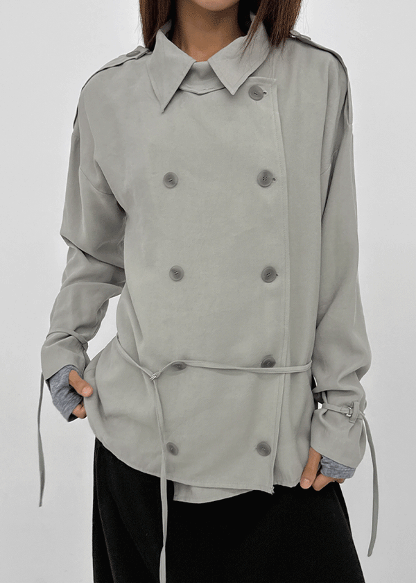 Kentai double-button trench jacket