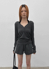Rotine Henley Neck Long-sleeve Hoodie
