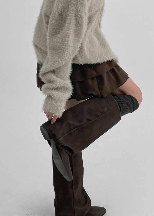 Bottes en cuir pliantes Showball