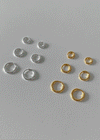 Bông tai hoop bản lề bằng bạc Sterling