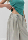 (UNISEX) Showkeng Banding Rivet String Nylon Pants