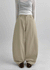 (UNISEX) Moyan Stripe Back Pocket Balloon Cotton Pants