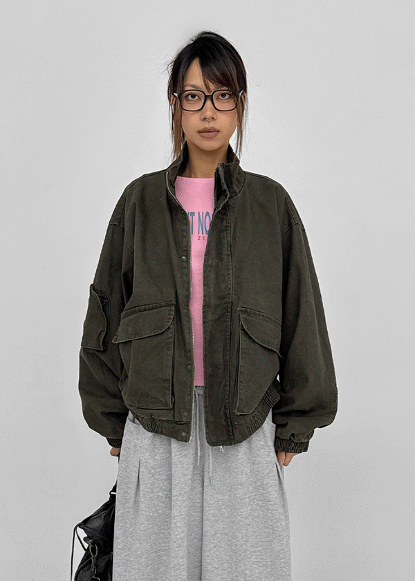 (UNISEX) Mellow Washed Two-Way High-Neck Jumper