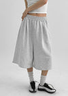 (UNISEX) Hugging Pintuck Bermuda Banding Pants