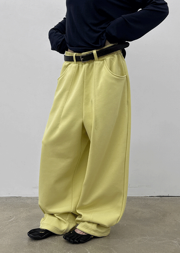 (UNISEX) Coupe Wide Elastic String Pants