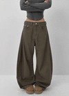 (UNISEX) Lintus Cotton Wide Balloon Pants