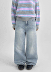(UNISEX) Pilar Washing Wide Denim Pants
