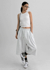 (UNISEX) Yukin Pintuck Bermuda Banding Pants