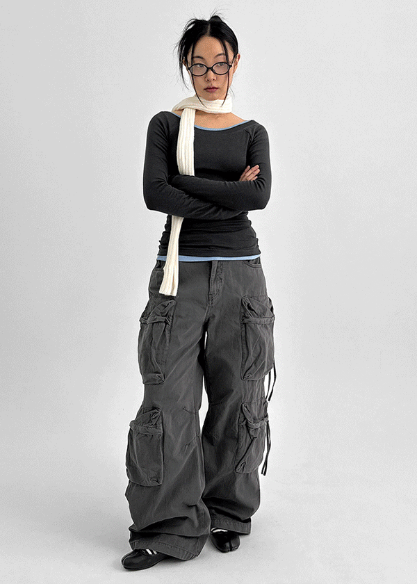 (UNISEX) Tuline Multi-pocket Cargo Cotton Pants