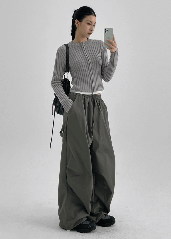 UNISEX) Neon Rivet Carpenter Wide String Pants – BLACKUP