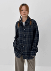 (UNISEX) Dewing Vintage Fleece Check Shirt